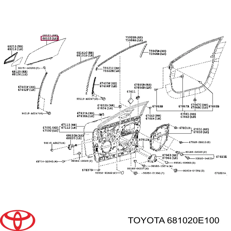  681020E100 Toyota