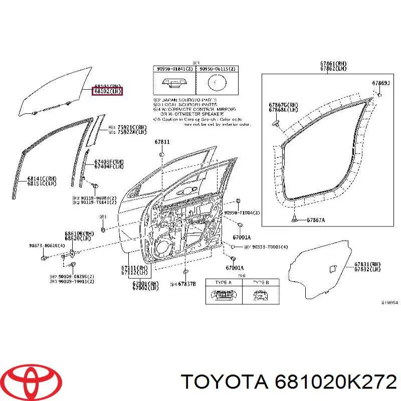  681020K272 Toyota