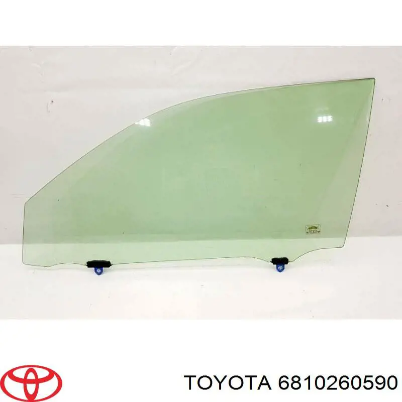 6810260590 Toyota vidro da porta dianteira esquerda