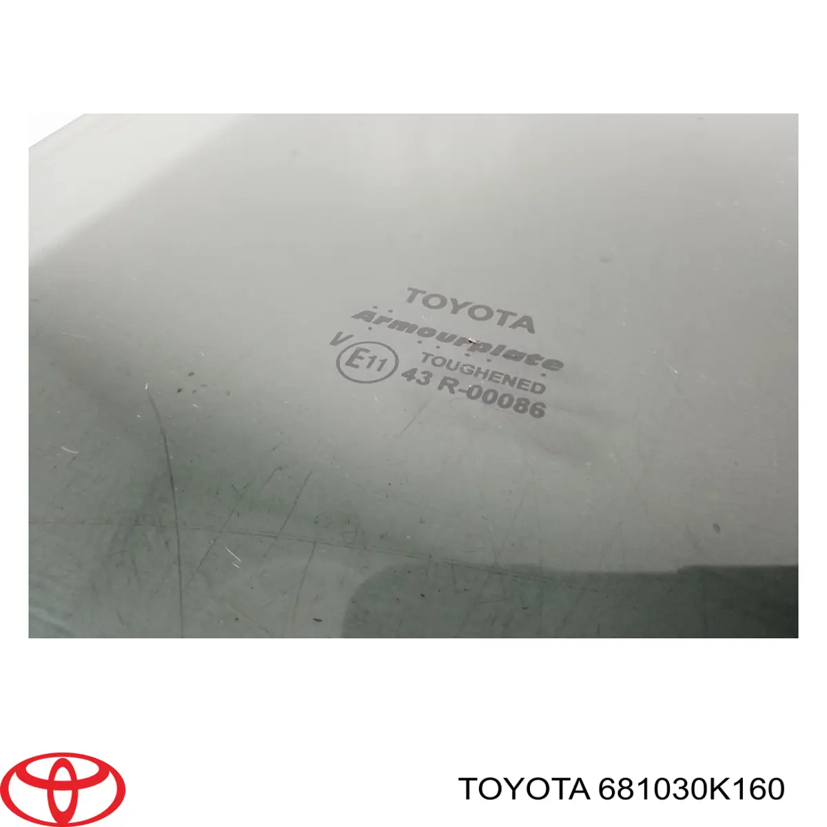 681030K160 Toyota Стекло задней правой двери