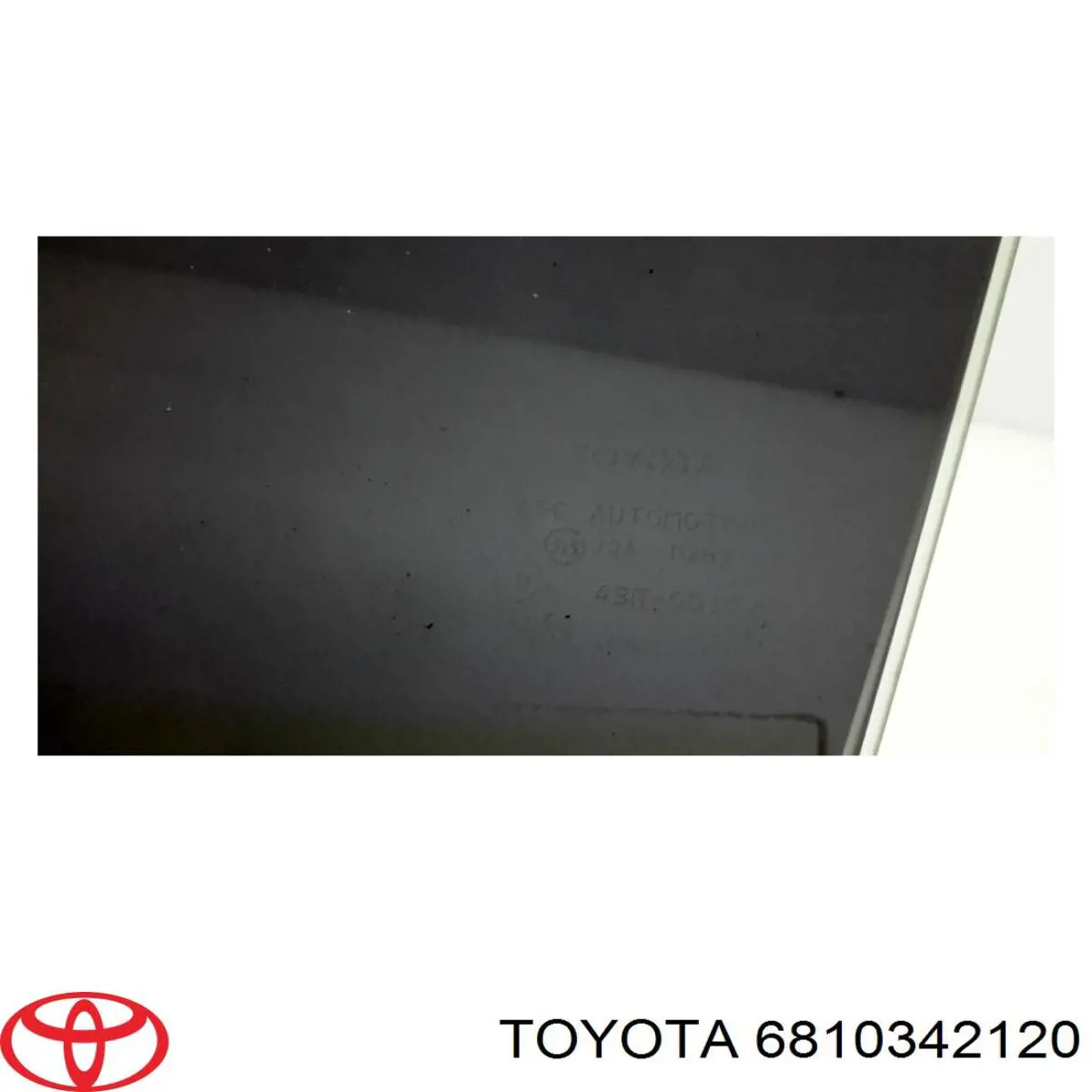 6810342120 Toyota vidro da porta traseira direita