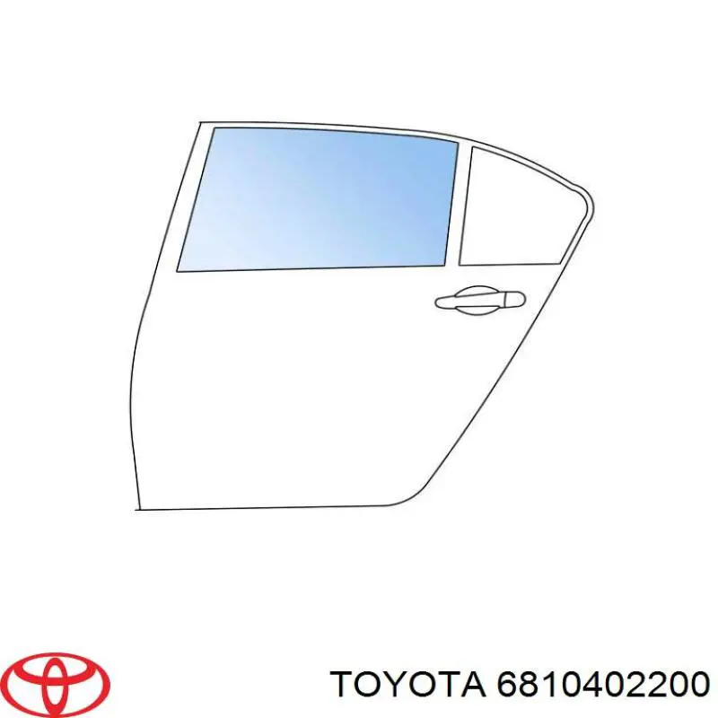 Купить 6810402200 Toyota Стекло двери задней левой