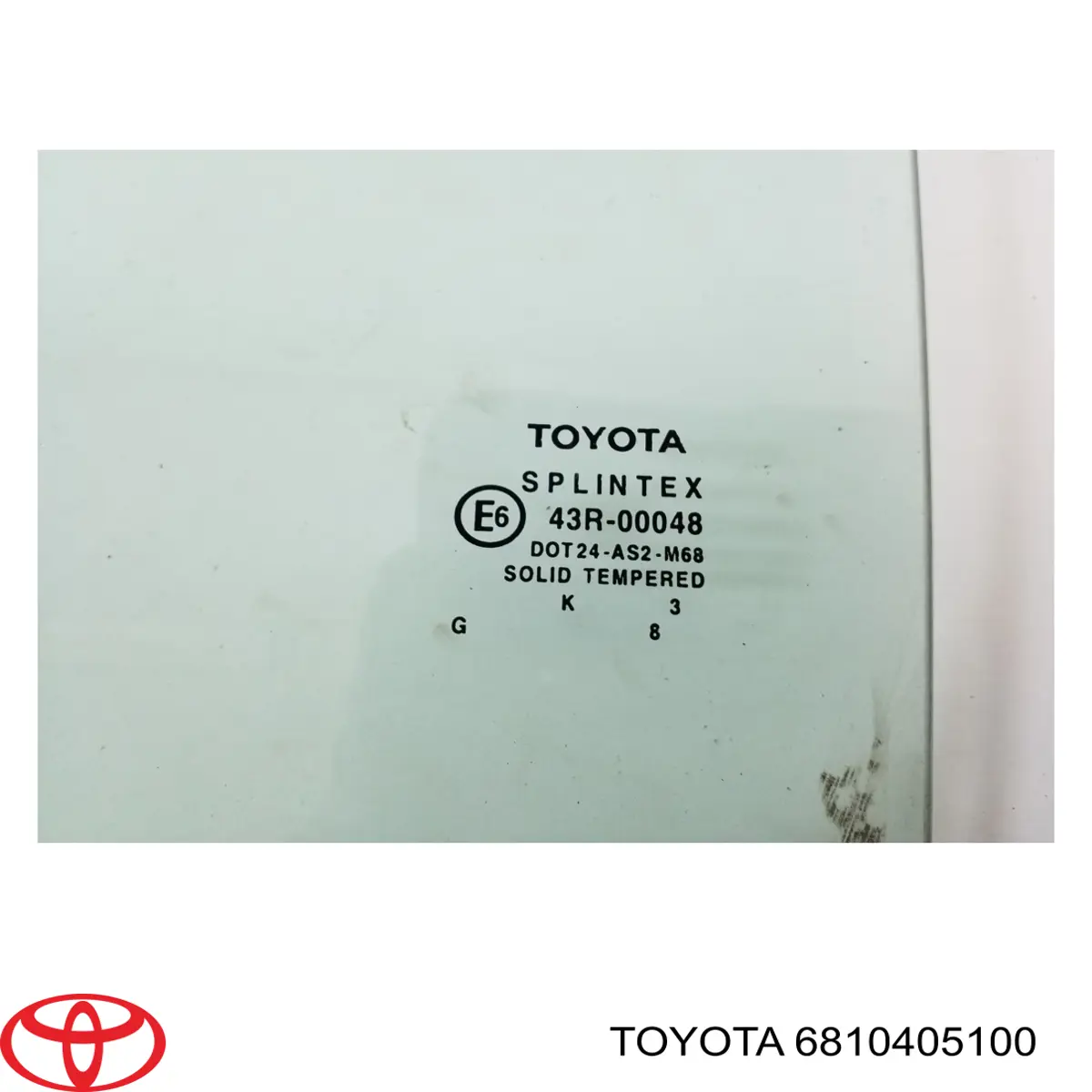 Стекло двери задней левой на Toyota Avensis T25