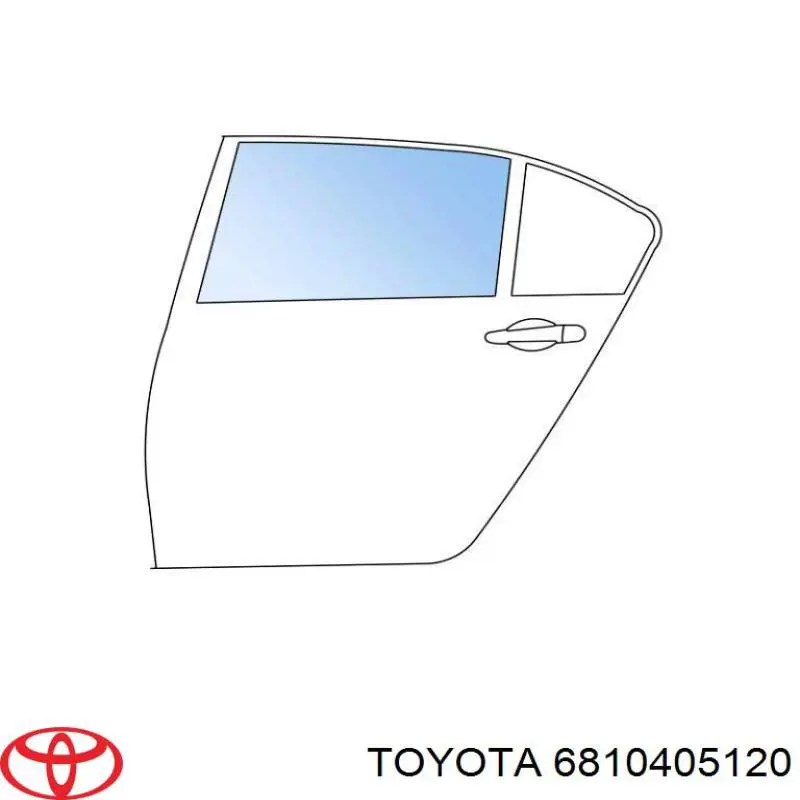 6810405120 Toyota Стекло двери задней левой
