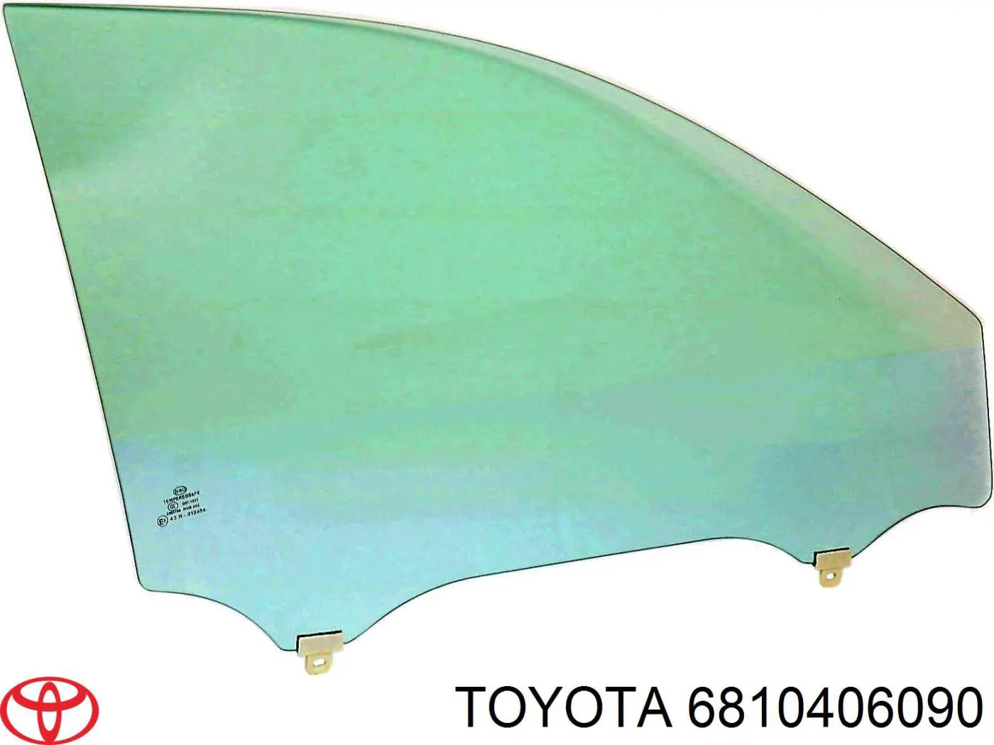 6810406090 Toyota vidro da porta traseira esquerda