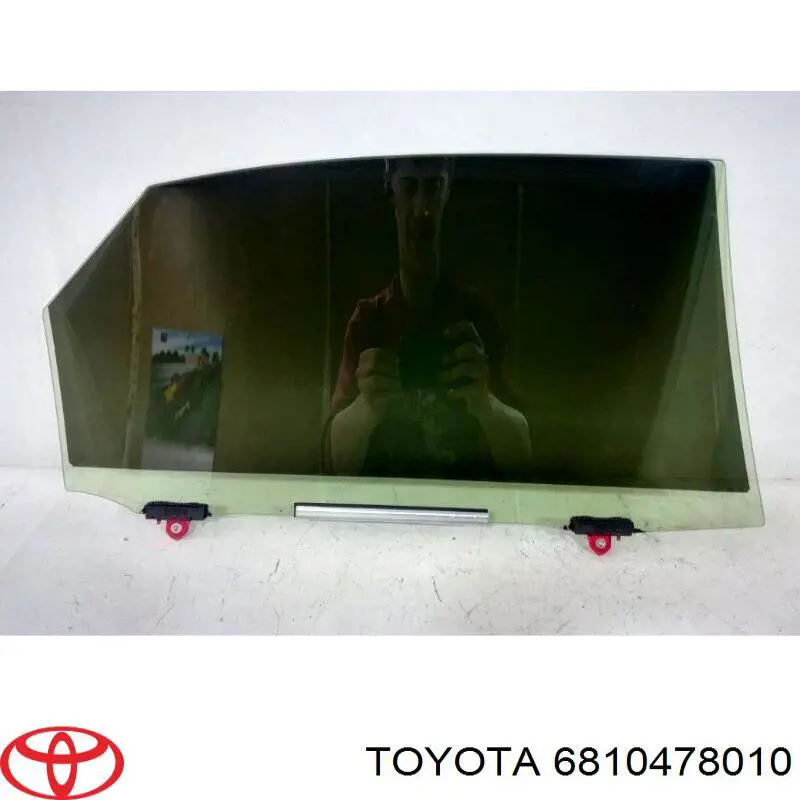 6810478010 Toyota vidro da porta traseira esquerda