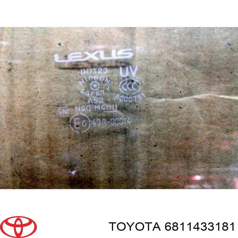 Стекло задней двери, левой Toyota 6811433181 цена, от 30.51 USD