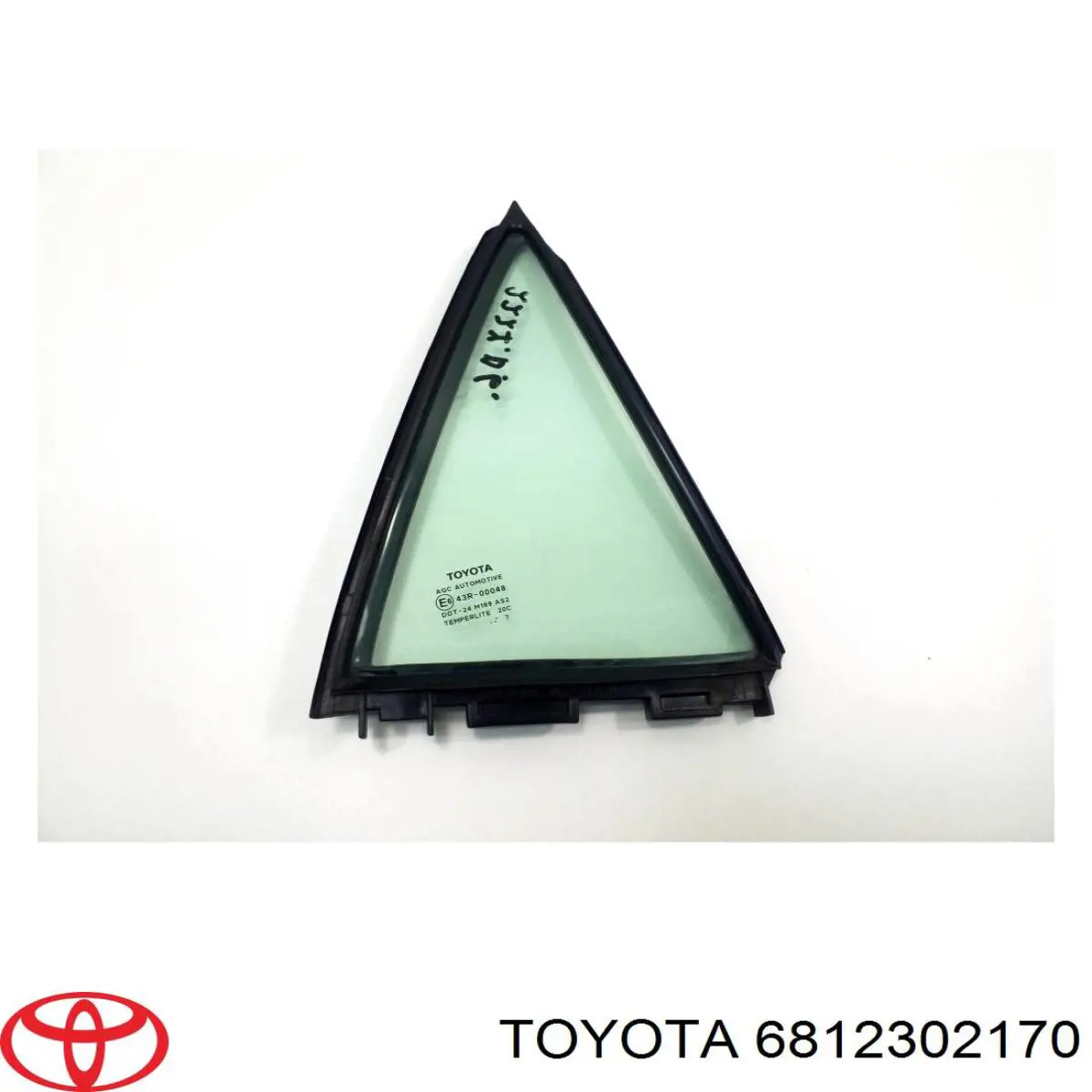 Vidro de janelo da porta traseira direita para Toyota Auris (E15)