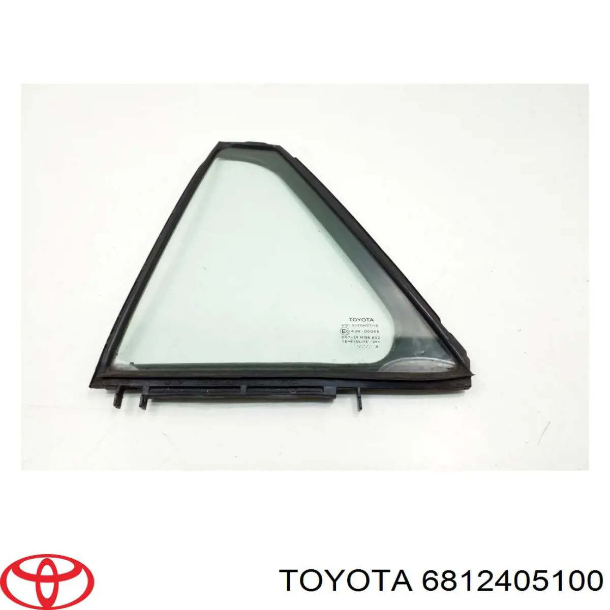 6812405100 Toyota vidro de janelo da porta traseira esquerda