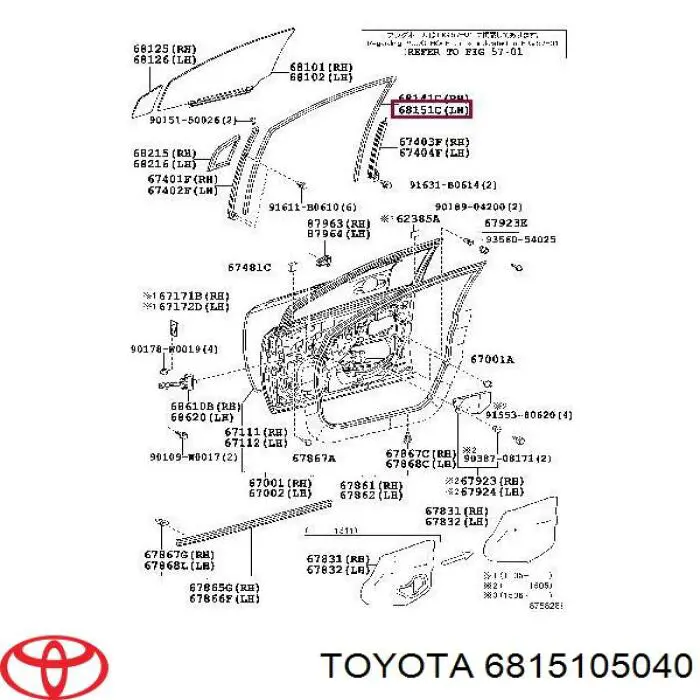 6815105040 Toyota 