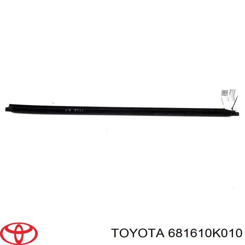 681610K010 Toyota compactador externo de vidro da porta traseira direita (chapa)