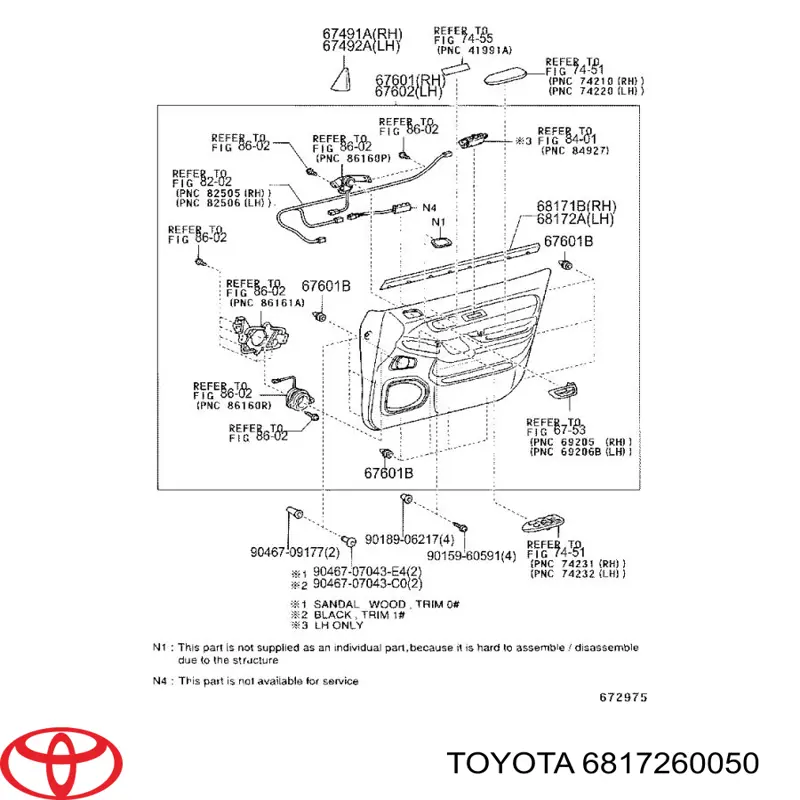 6817260050 Toyota 