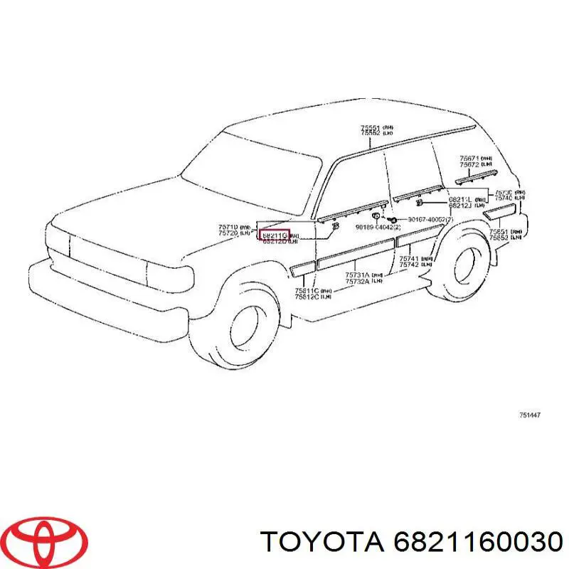  6821160030 Toyota