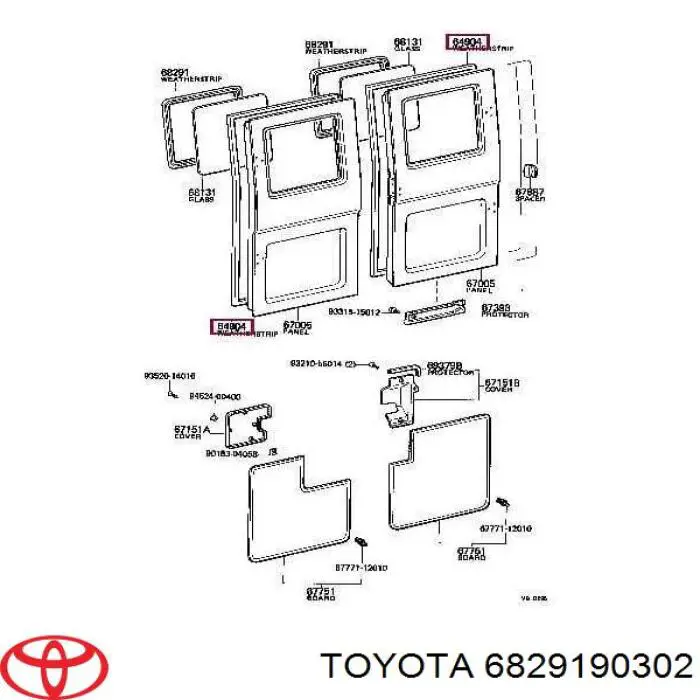  Toyota 6829190302 цена, от 147.39 USD