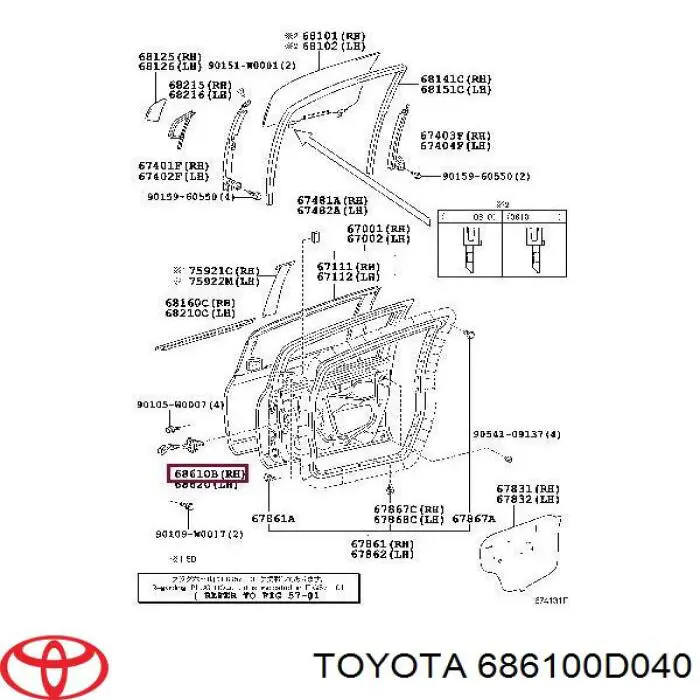 686100D040 Toyota 