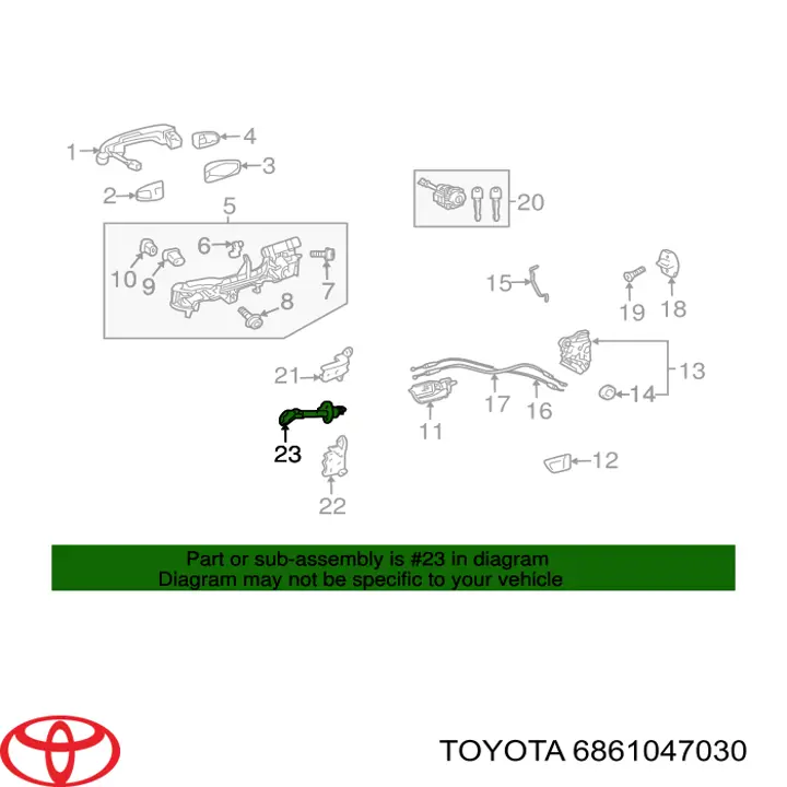 Ограничитель открывания двери, передний Toyota 6861047030 цена, от 8.87 USD