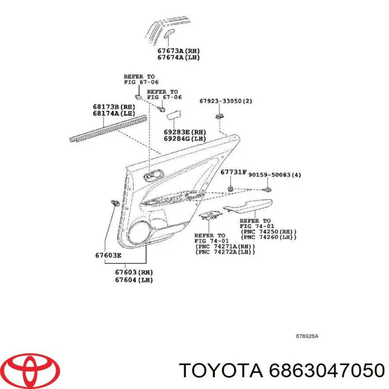 6863047050 Toyota 