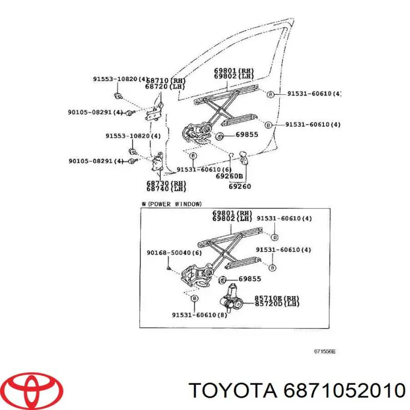  6871052010 Toyota