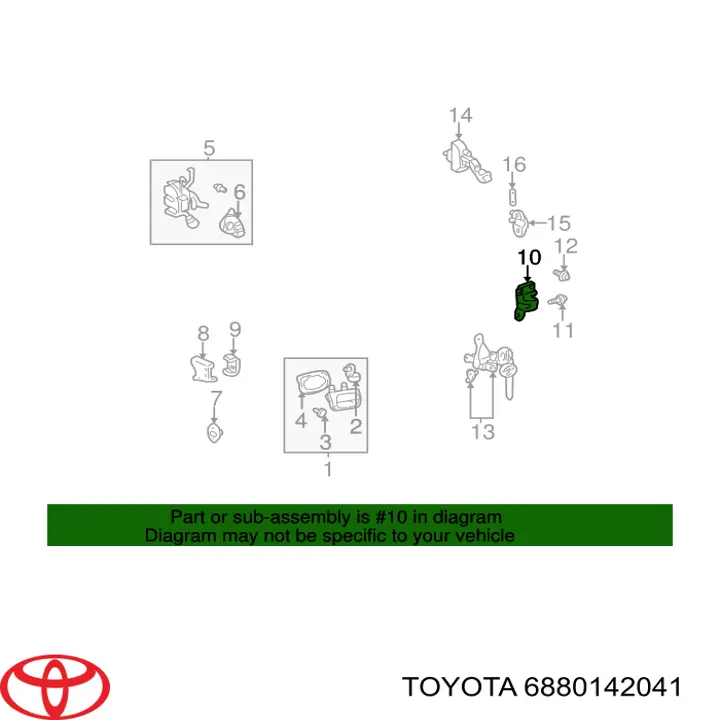 Петля крышки багажника Toyota 6880142041