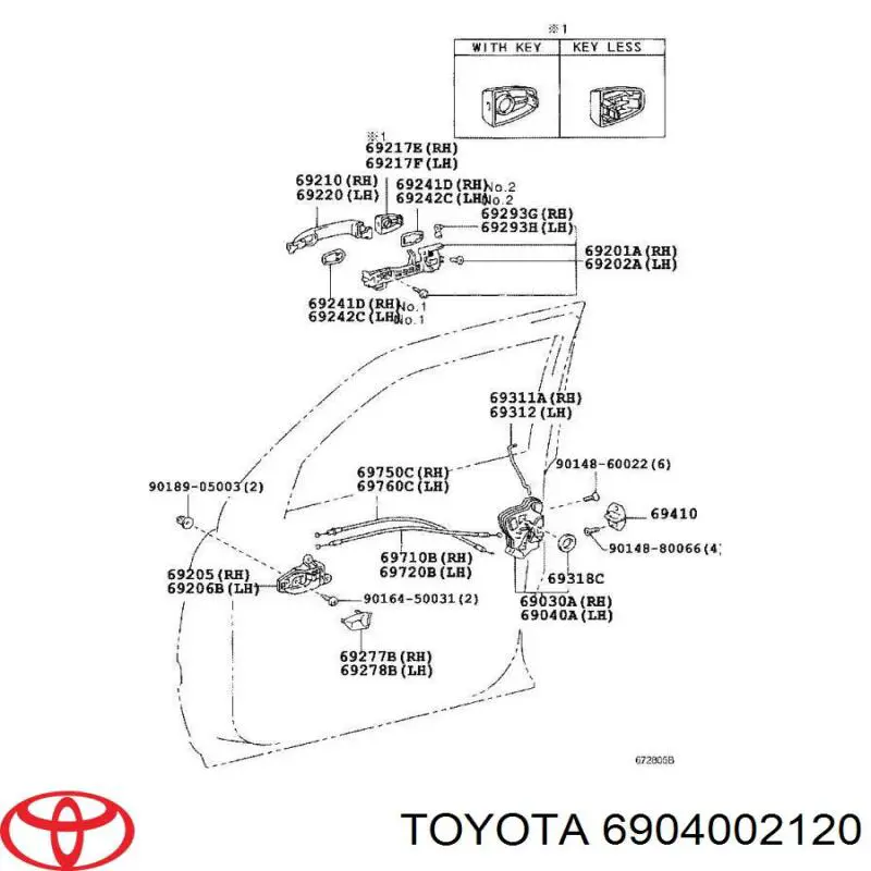Запор кабины Toyota 6904002120 цена, от 24.07 USD