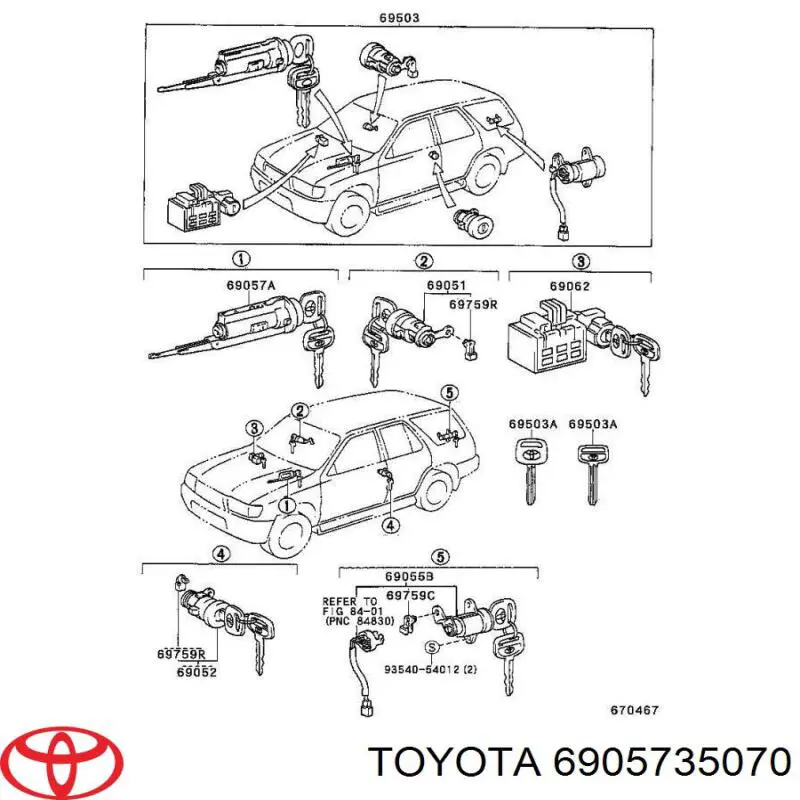 6905735070 Toyota 