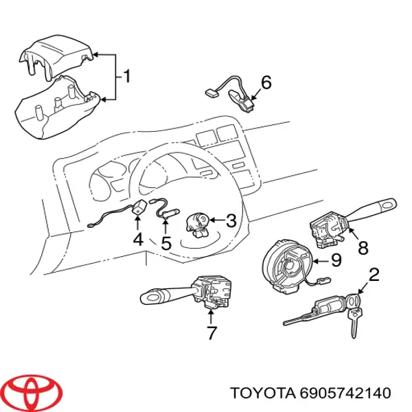 Личинка замка зажигания Рав-4 2 (Toyota RAV4)