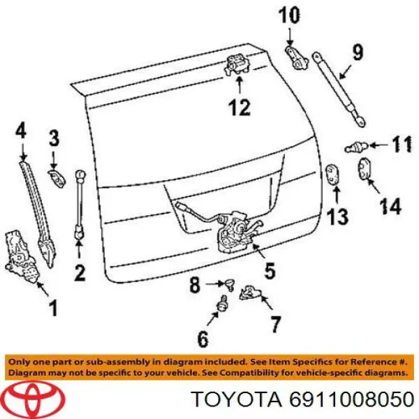  Toyota 6911008050 цена, от 50.79 USD