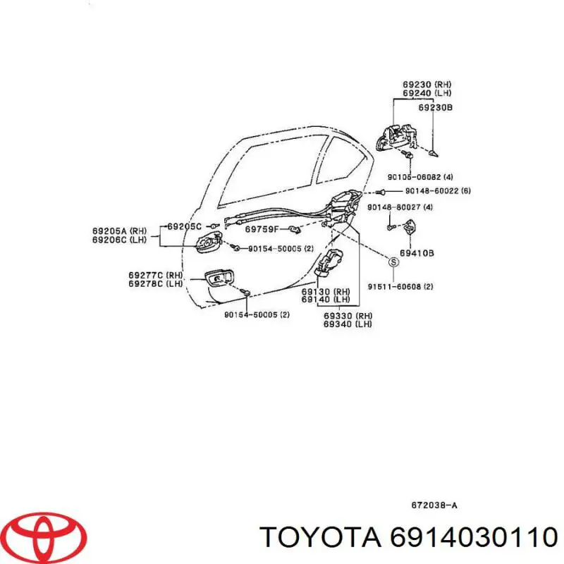 Toyota 6914030110 цена, от 63.35 USD