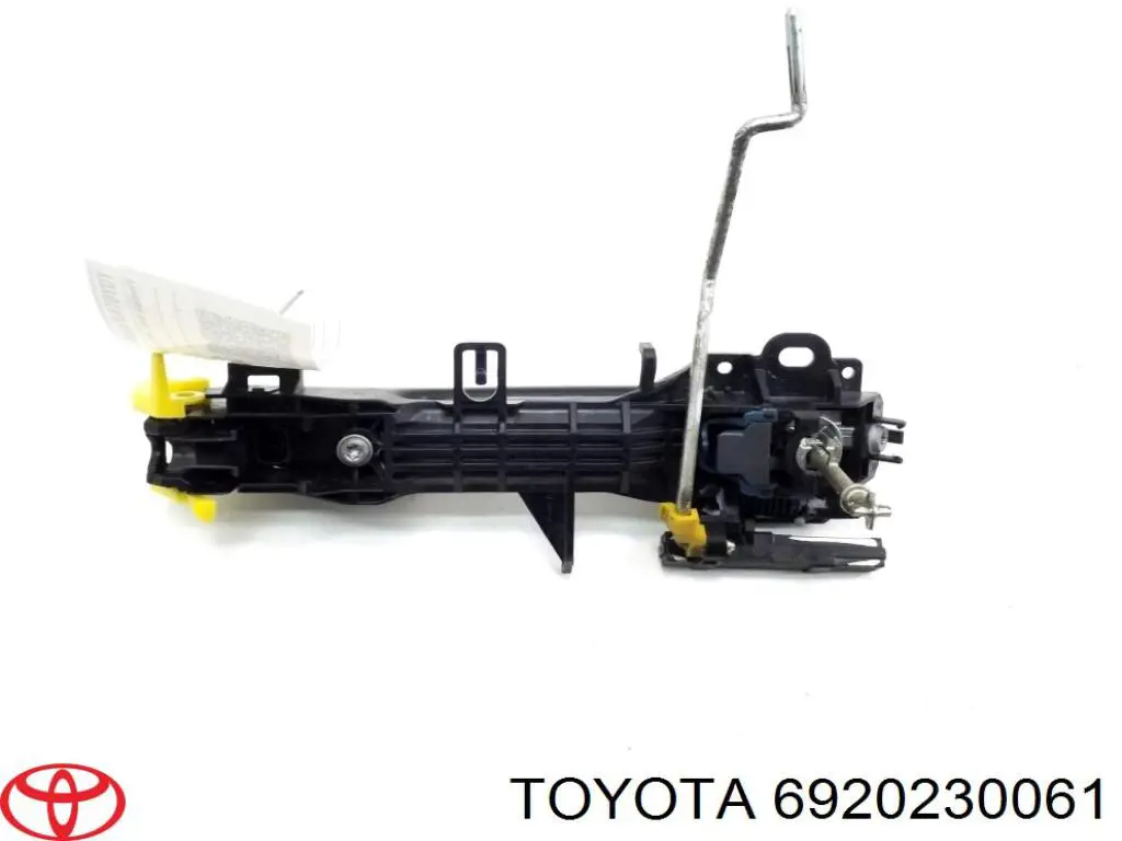 6920230061 Toyota suporte de maçaneta externa da porta dianteira esquerda