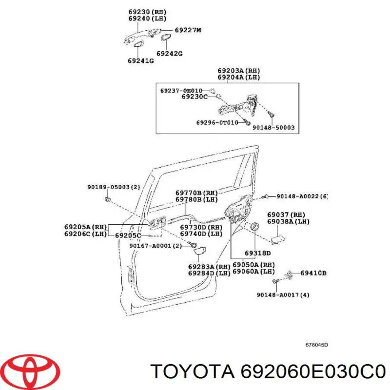  Toyota 692060E030C0 цена, от 10.20 USD