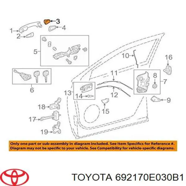  692170E030B1 Toyota