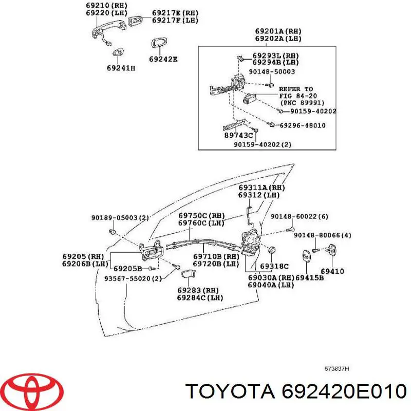  692420E010 Toyota