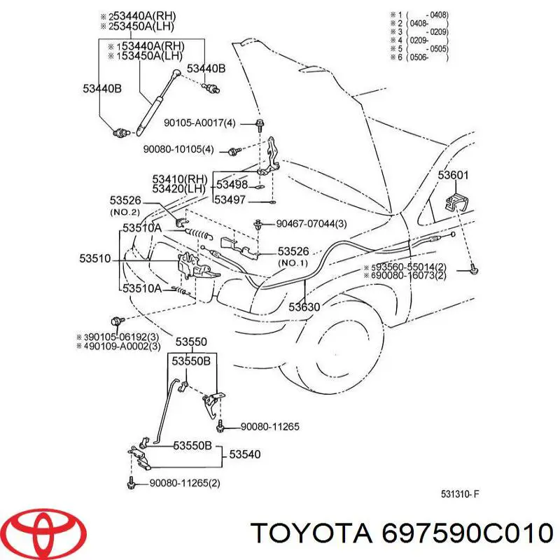  697590C010 Toyota