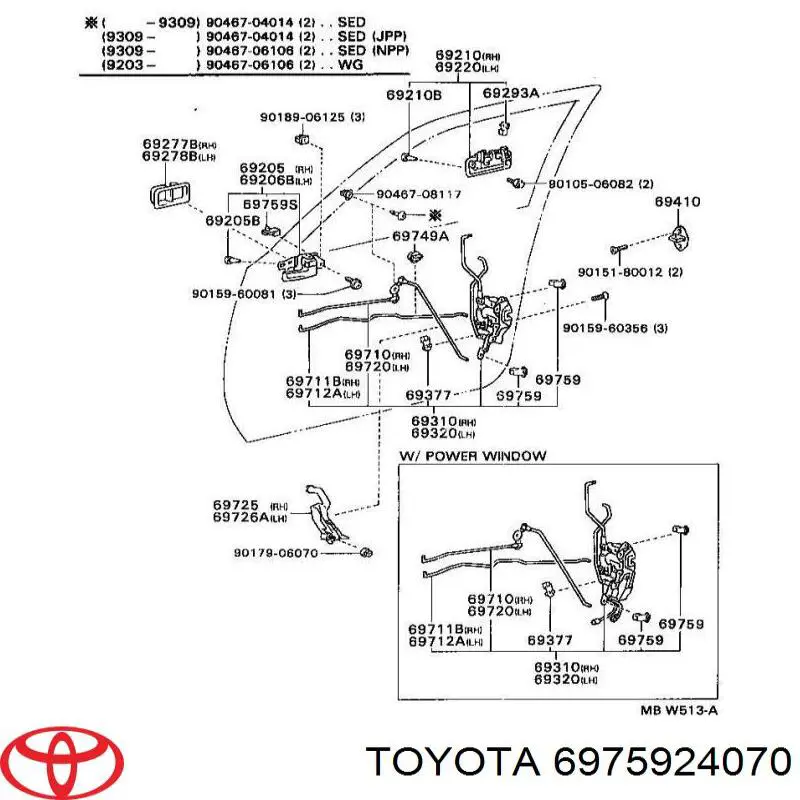 6975924070 Toyota 