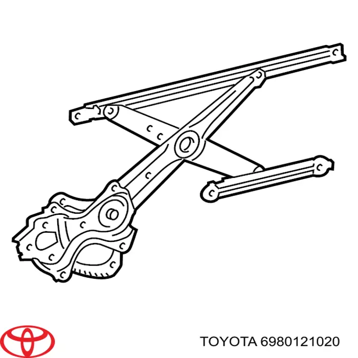 Механизм стеклоподъемника двери передней правой на Toyota Prius 