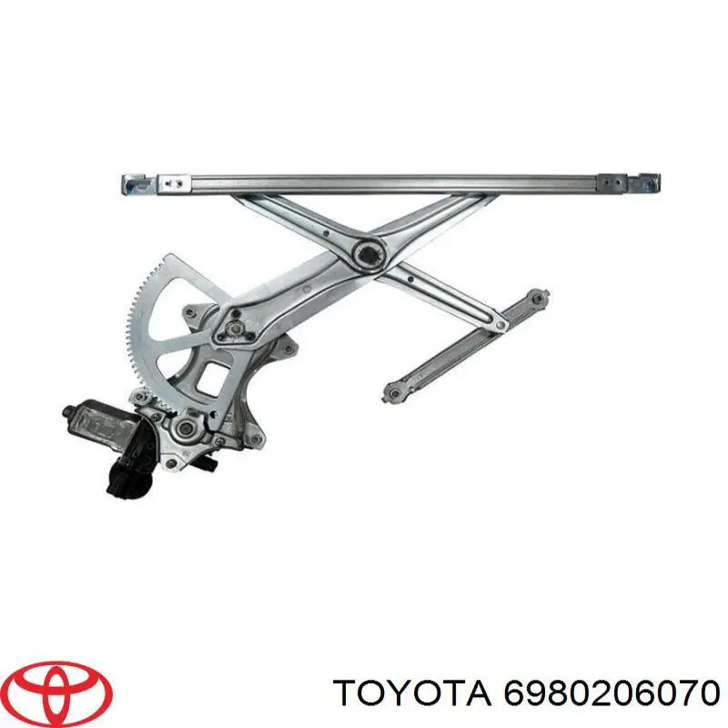 6980206070 Toyota mecanismo de acionamento de vidro da porta dianteira esquerda