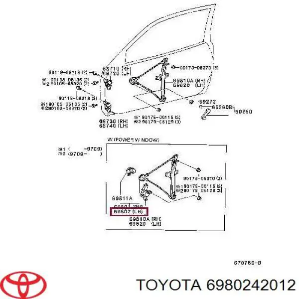  Механизм стеклоподъемника двери передней левой Toyota Rav4 