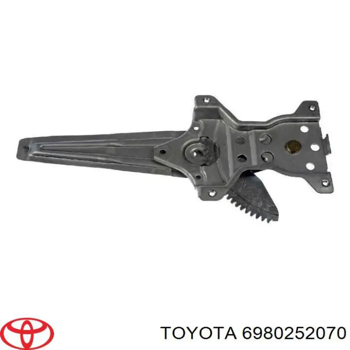 6980252070 Toyota Mecanismo de acionamento de vidro da porta dianteira esquerda