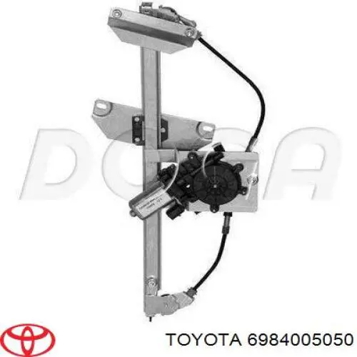 6984005050 Toyota mecanismo de acionamento de vidro da porta traseira esquerda