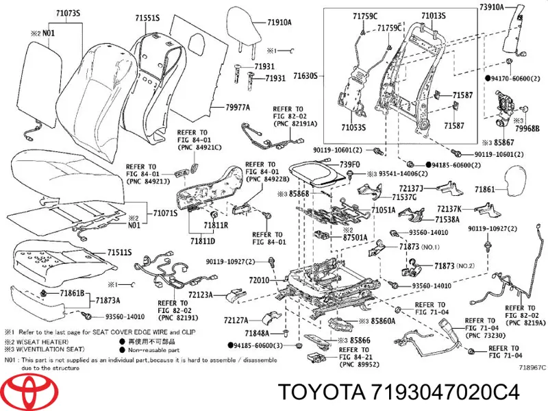 7193047020C4 Toyota 