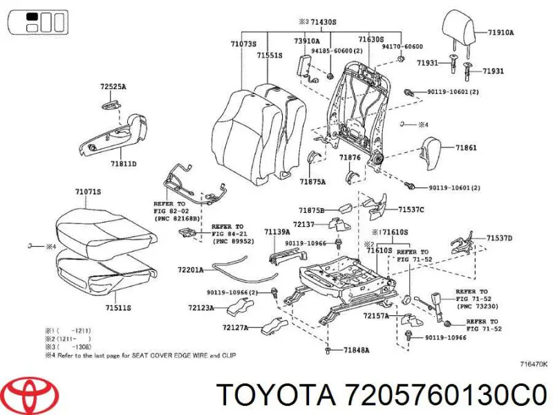  7205760130C0 Toyota