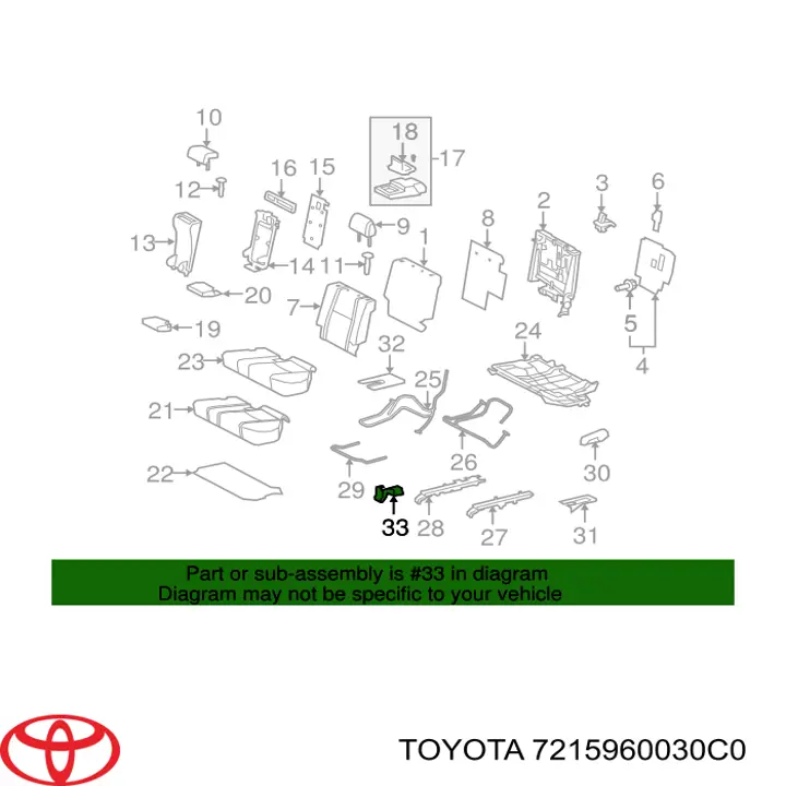  7215960030C0 Toyota