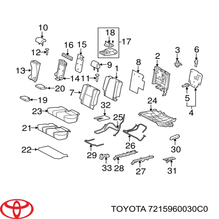  Toyota 7215960030C0 цена, от 30.81 USD