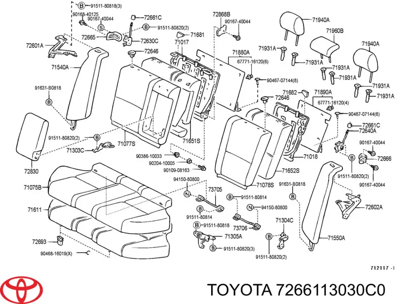 7266113030C0 Toyota 