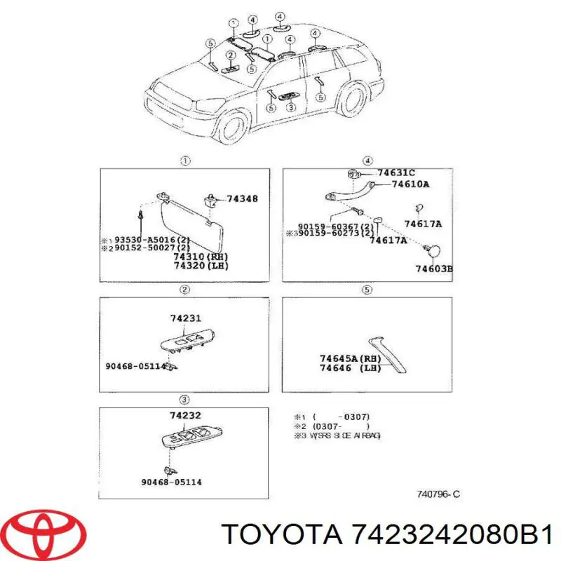 Панель (накладка) блока управления стеклоподъемником передняя левая на Toyota RAV4 II 