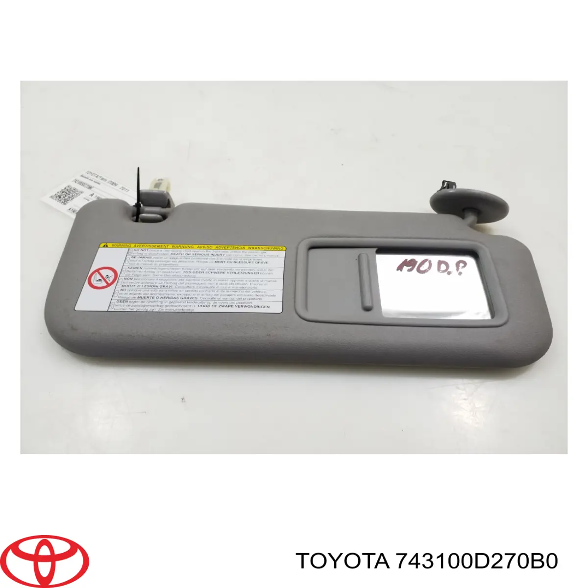 743100D270B0 Toyota Козырек противосолнечный