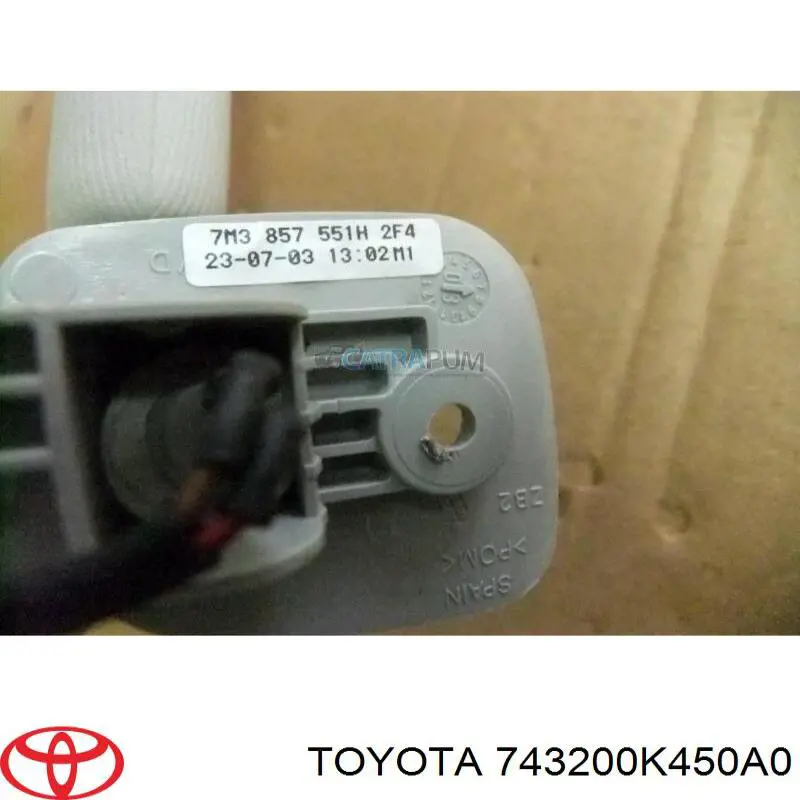 Солнцезащитный козырек 743200K450A0 Toyota