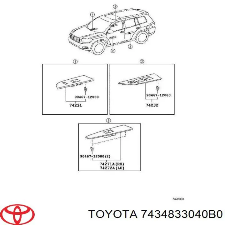 Fixador de pala contra o sol para Toyota Camry (V50)