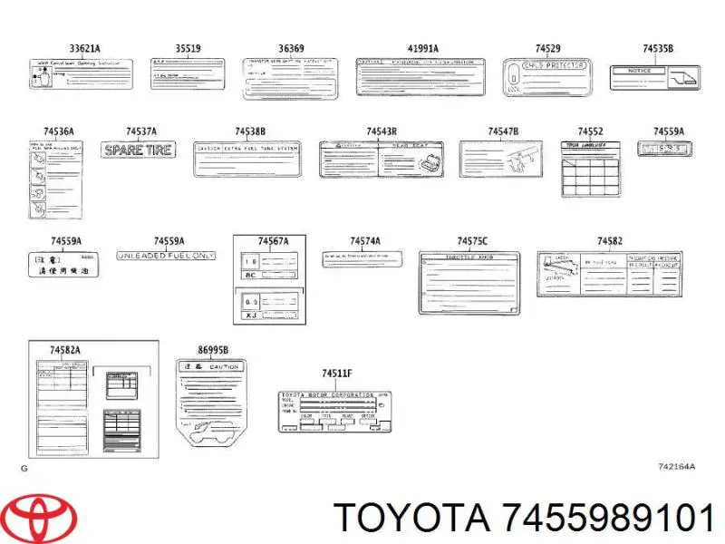 7455989101 Toyota 