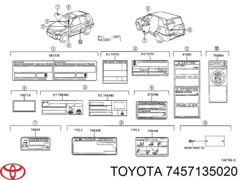 Эмблема крышки багажника 7457135020 Toyota